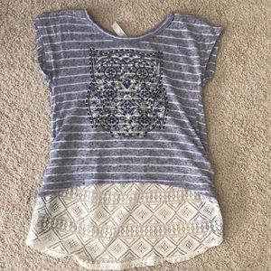 Stripped Eagle Face Top